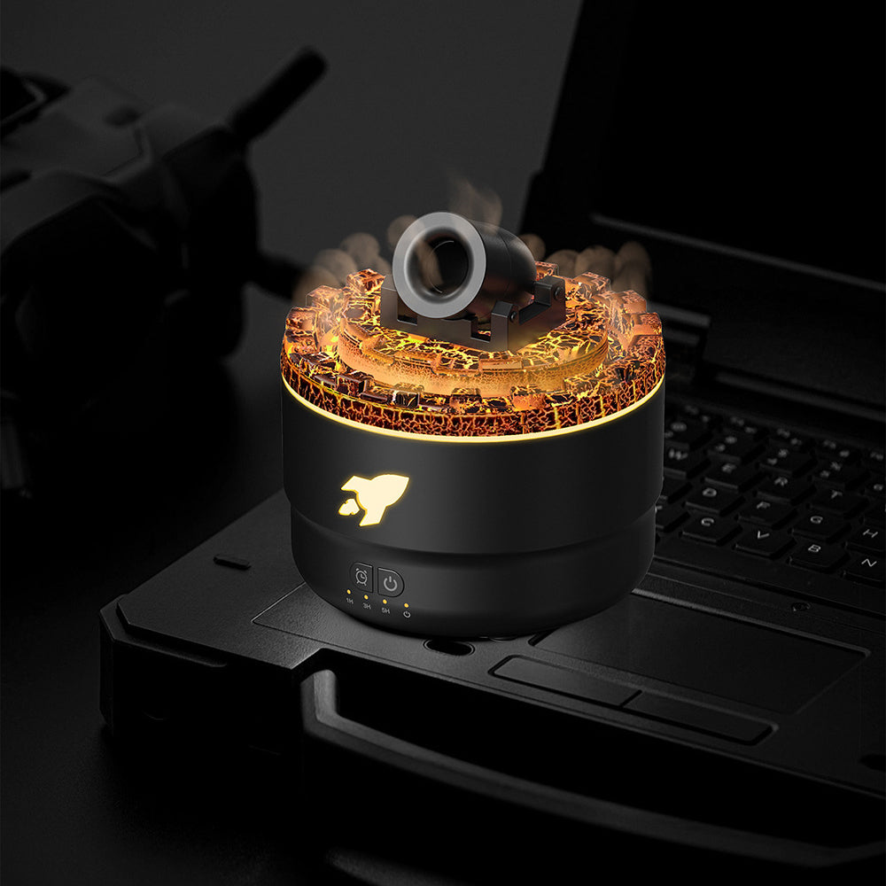 Stylischer Aroma Diffuser mit fließendem Lava-Effekt und beruhigendem Nachtlicht; ideal für Wohlfühlatmosphäre.