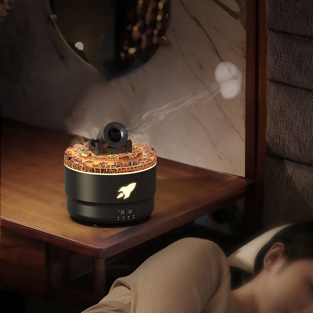 2-in-1 Aroma Diffuser & Luftbefeuchter mit einzigartiger Lava Lampe für besseres Raumklima & Entspannung.