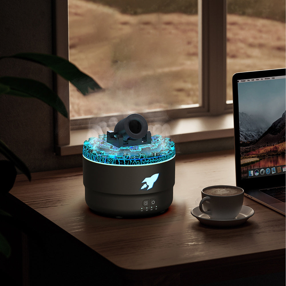 Exklusiver Aroma Diffuser mit Lava-Effekt und Nachtlicht; perfektes Geschenk für Entspannung und gutes Raumklima.