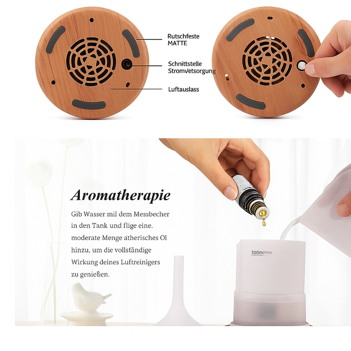 Edler Glasdiffusor, der als Duftlampe eine wohlige Stimmung und angenehmen Zimmerduft verbreitet.