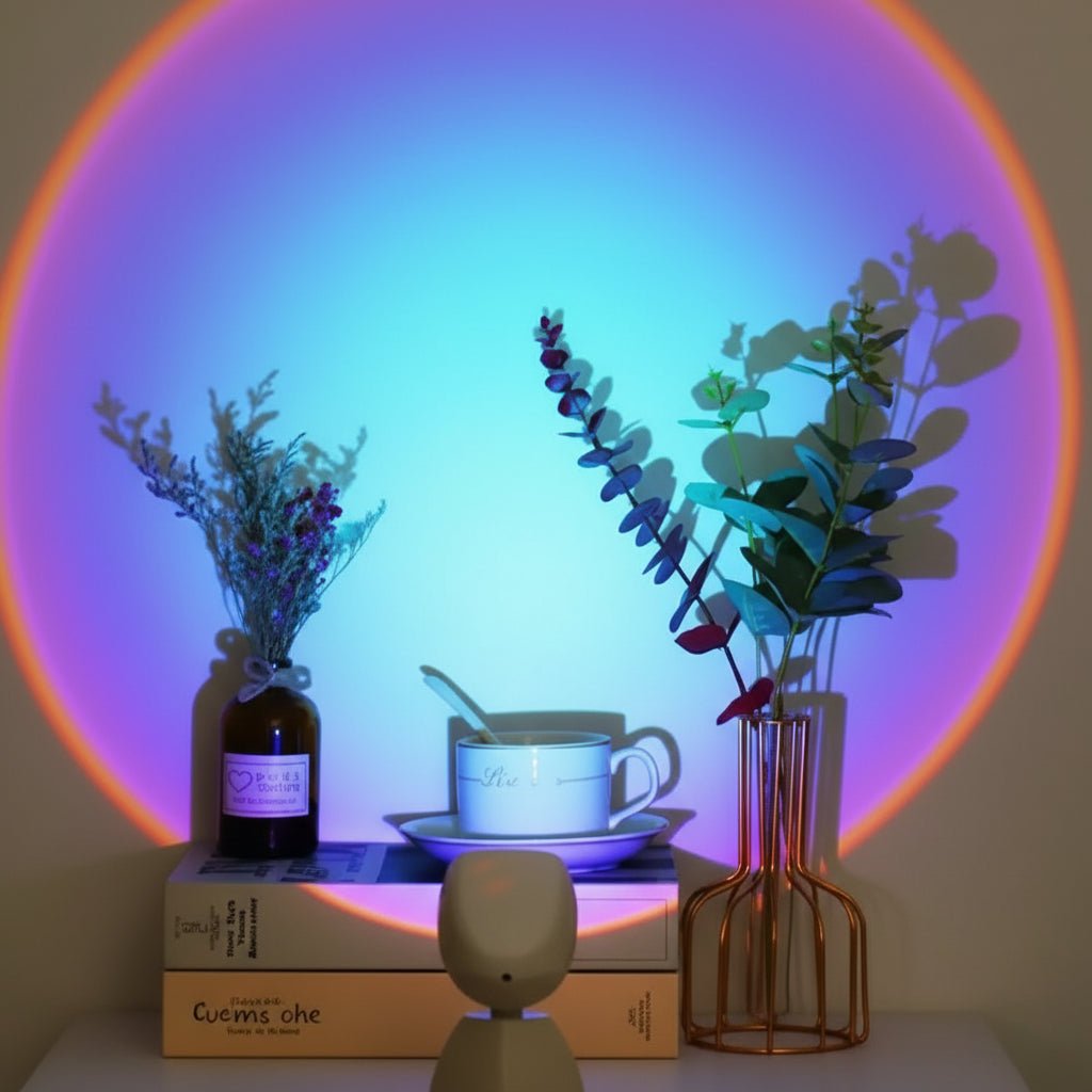 Astronautenlampe als modernes Ambiente-Nachtlicht, zaubert ein wunderschönes Regenbogenlicht in jedes Zimmer.