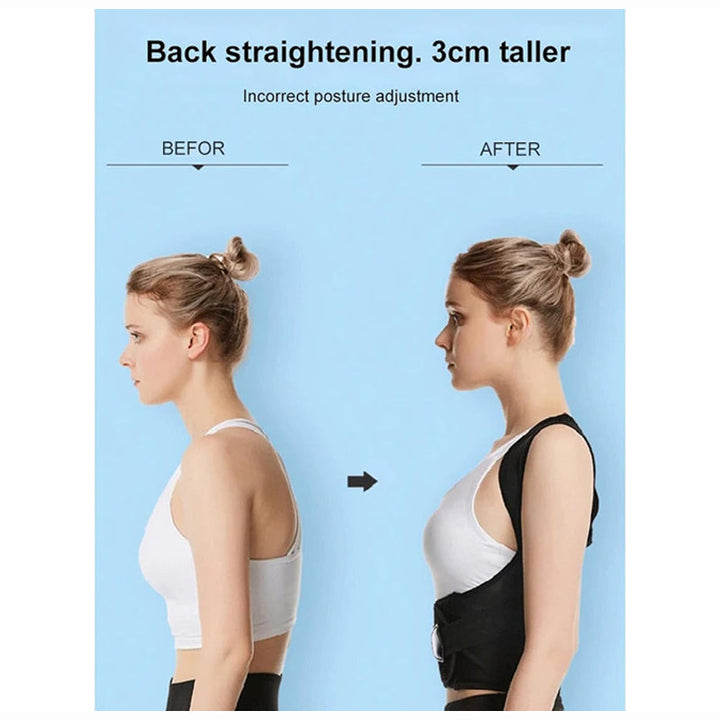 Haltungskorrektor zur Schmerzlinderung im Rücken. Ergonomische, atmungsaktive Rückenstütze für Frauen & Kinder.