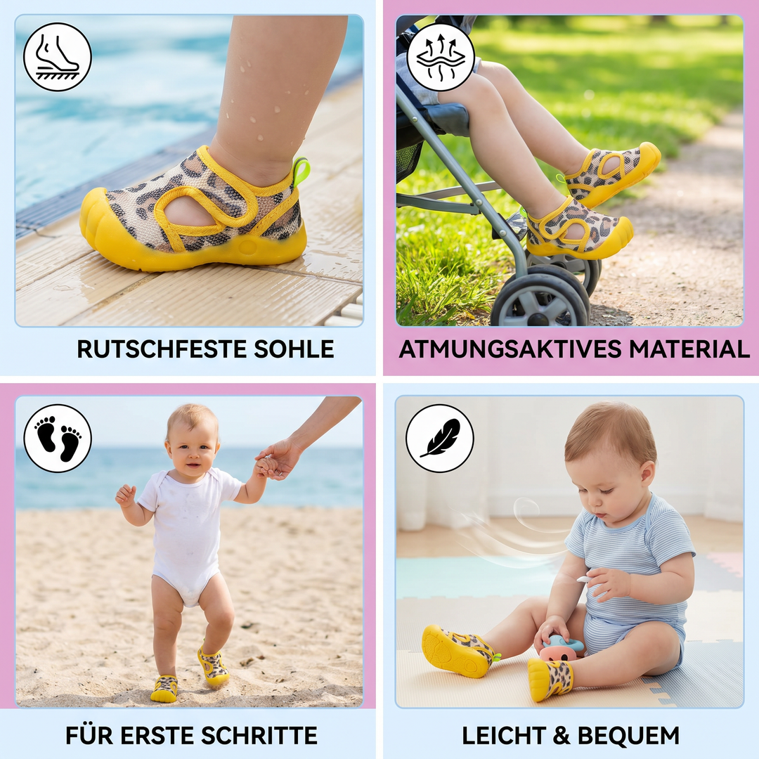 Rutschfeste Laufsandalen für Kleinkinder, atmungsaktiv und bequem, unterstützt kleine Füße im Sommer.