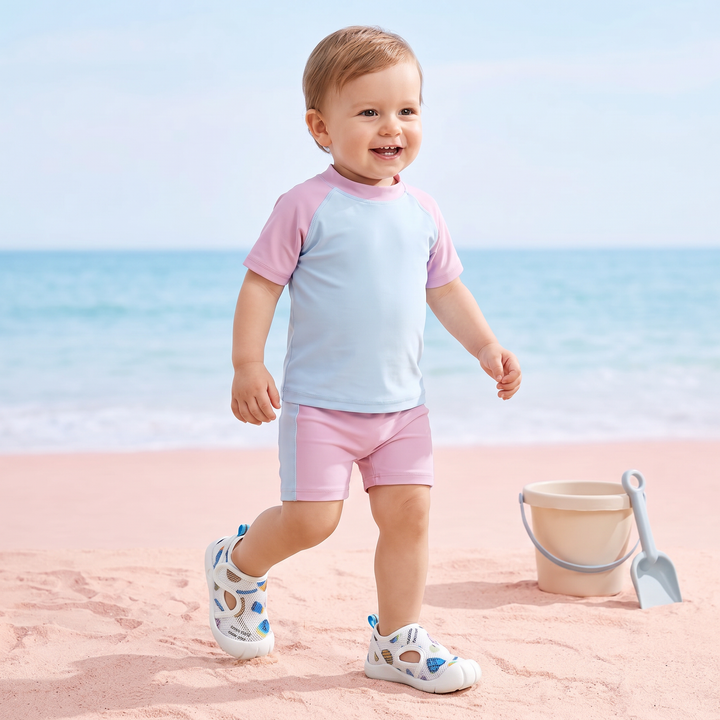 Modische Babysandalen für Sommer, atmungsaktiv und rutschfest, ideal als Laufsandalen für Mädchen und Jungen.