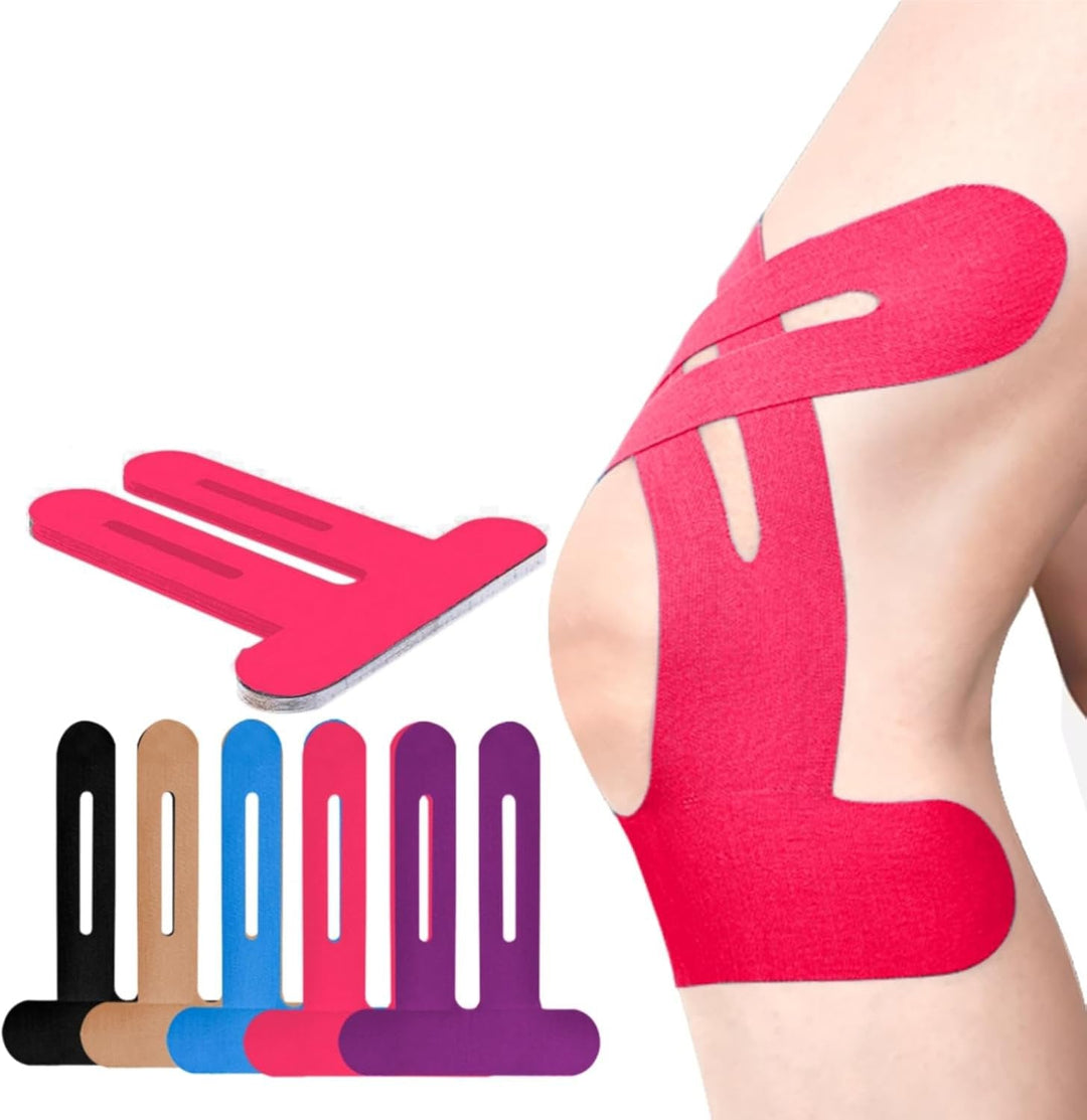 Detailansicht der atmungsaktiven Kniebandage aus elastischem Material, ideal für Hautkomfort.