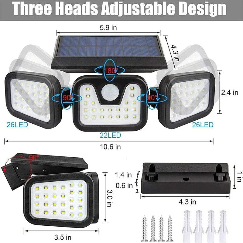 Schwarze Solar-Wandleuchte mit integriertem Bewegungssensor an der Hauswand, ideal für Außenbeleuchtung.