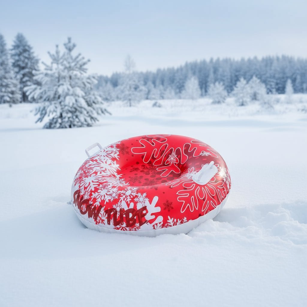 Aufblasbarer BLIZZTORQ Schneereifen für ultimativen Winterspaß; robustes PVC, pistentauglich.