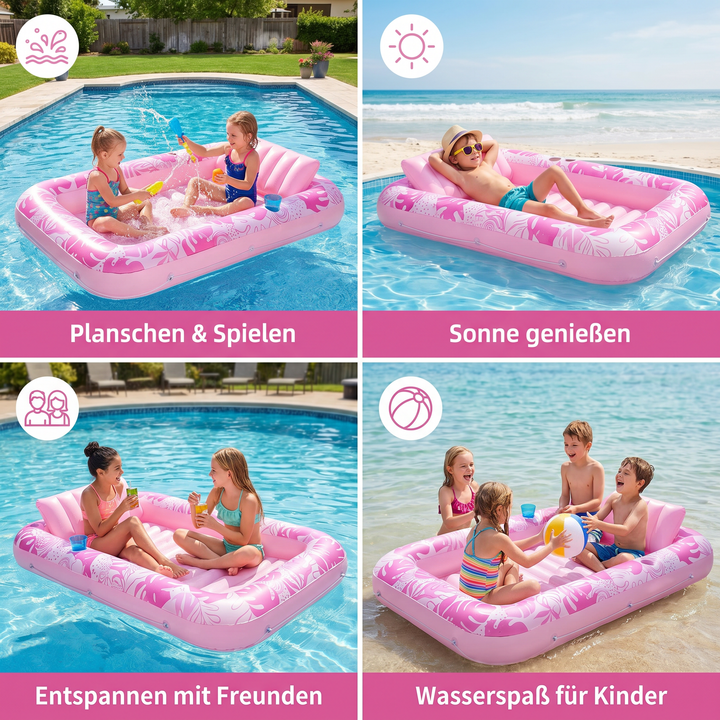 Erfrischender aufblasbarer Lounge Pool für Erwachsene, perfekt für Garten, Freizeit und Sommer-Abkühlung.