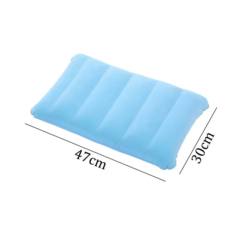 Ergonomisches Luftkissen als Nackenkissen & Rückenstütze. Faltbar für Reisekomfort bei Flug & Camping.