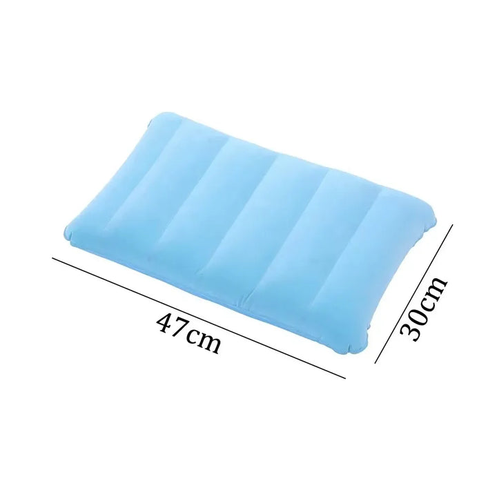 Ergonomisches Luftkissen als Nackenkissen & Rückenstütze. Faltbar für Reisekomfort bei Flug & Camping.