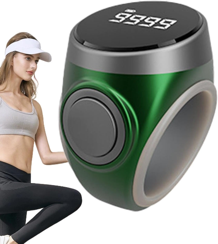 Digitaler Fingerzähler Ring (1+1 GRATIS), aufladbar, tolles Gadget für Sportler, Bastler & Meditierende.