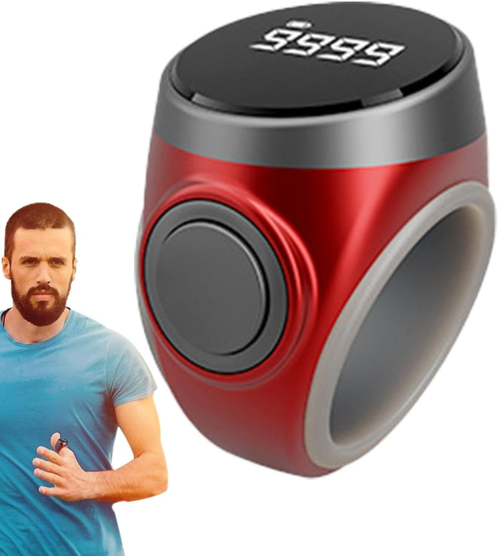 Wiederaufladbarer Digitalzähler Ring für Finger, ideal für Sport, Gebet & Inventur. Praktisches Zählgerät.