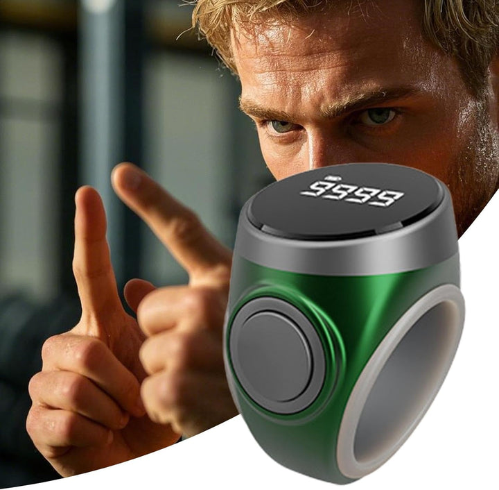 Leichter digitaler Fingerzähler Ring, wiederaufladbar, kaum spürbar beim Zählen von Übungen oder Gebeten.