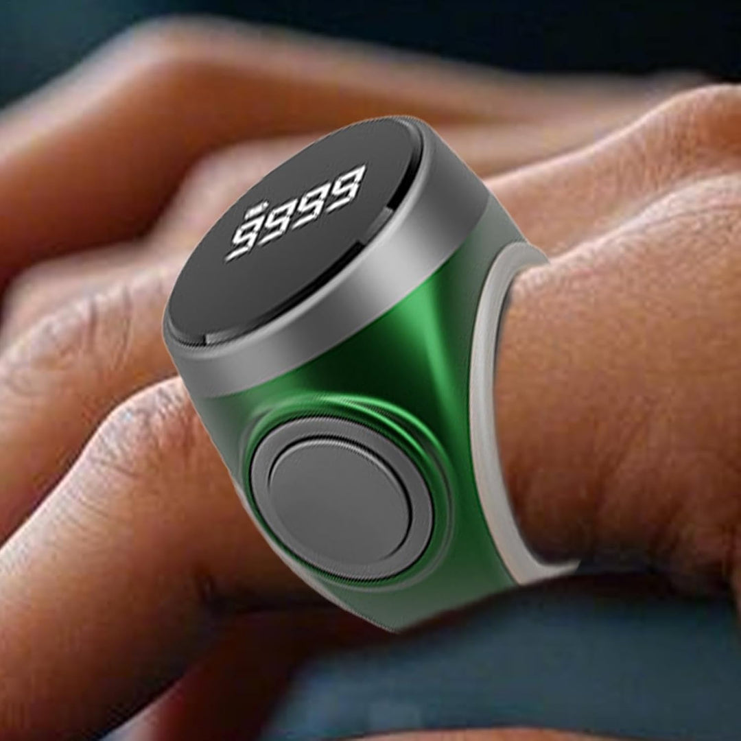 Digitaler Fingerzähler Ring mit intuitiver Reset-Taste, 4-stellig, aufladbar, für einfache Zählung.