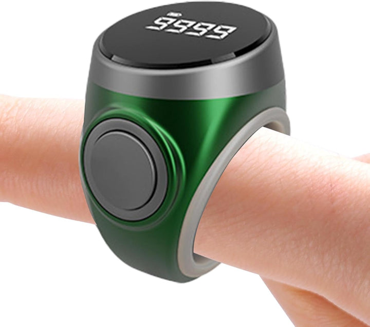 Digitaler Fingerzähler Ring mit langer Akkulaufzeit, 4-stellig, aufladbar. Unterbrechungsfreies Zählen.
