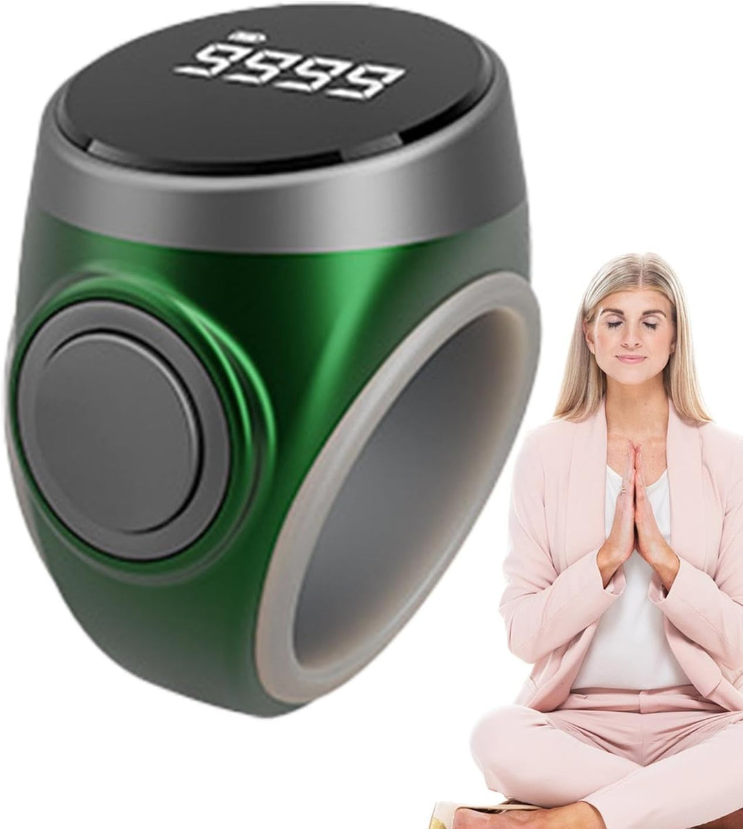 Multifunktionaler digitaler Fingerzähler Ring, aufladbar, für Sport, Gebet, Handarbeit & Inventur.