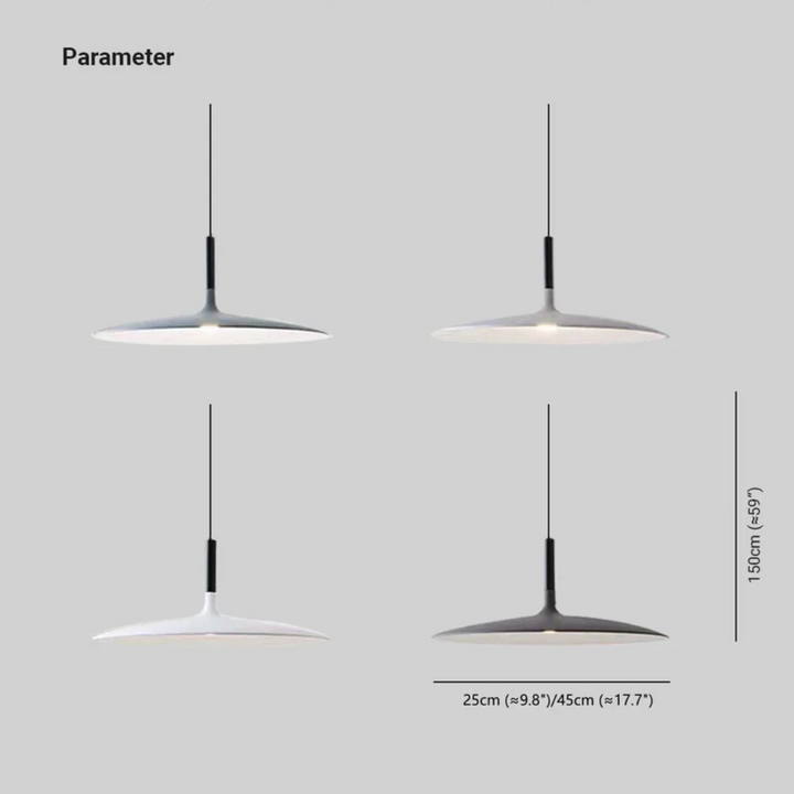 Vielseitige AuraPan LED Hängelampe, ideal für Wohnzimmer, Esszimmer oder Schlafzimmer.