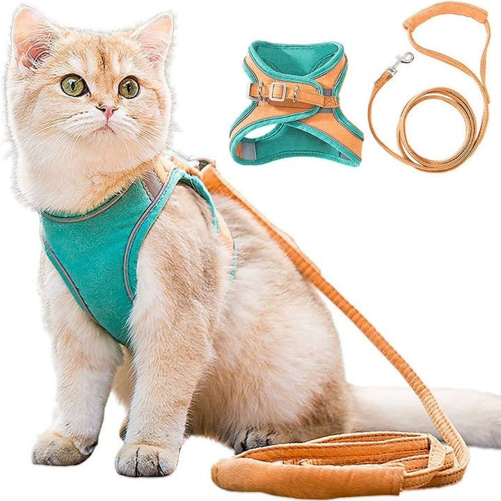 Ausbruchsicheres Katzengeschirr für sichere Spaziergänge und Abenteuer, verstellbar und komfortabel.