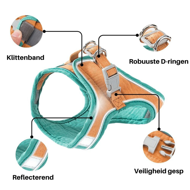 Innovative Passform des ausbruchsicheren Katzengeschirrs, verhindert Entweichen und bietet Komfort.