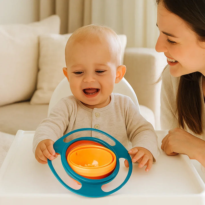Kinderfreundliche Essschüssel, auslaufsicher und robust, perfekt für die tägliche Mahlzeit von Babys.