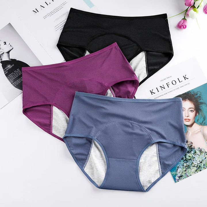 Unauffällige auslaufsichere Damenunterhose. Zuverlässiger Schutz bei Periode, Inkontinenz & im Alltag.