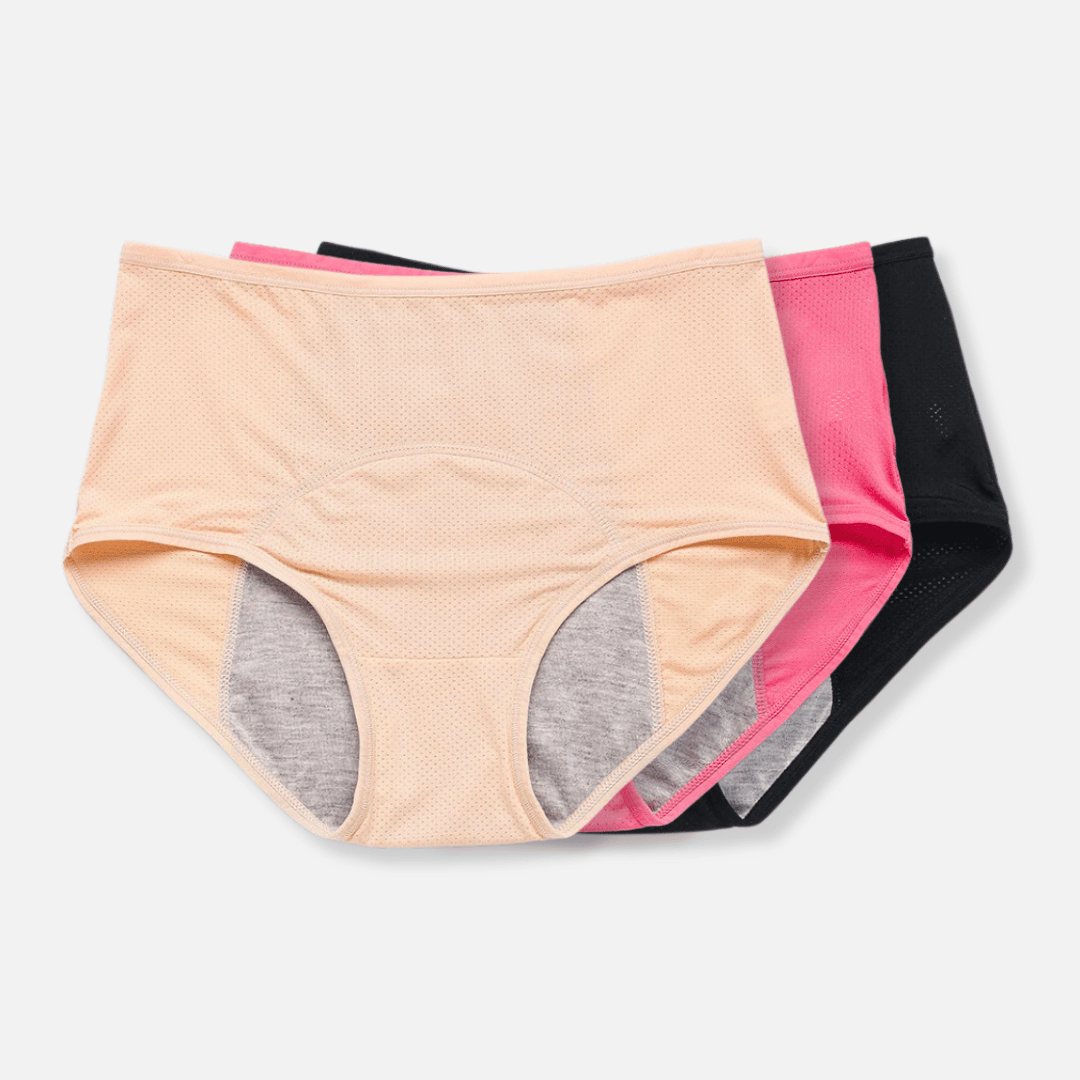 Weiche, atmungsaktive auslaufsichere Damenunterhose. Perfekt für Komfort und Hygiene im Alltag.