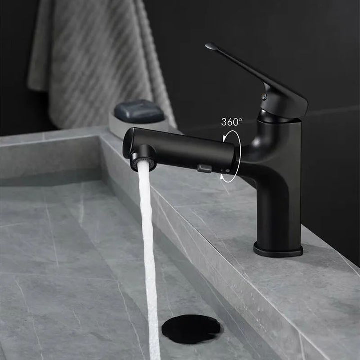 Moderne Einhebel-Badewannenarmatur aus Messing, ausziehbar, für luxuriöses und komfortables Badezimmer.