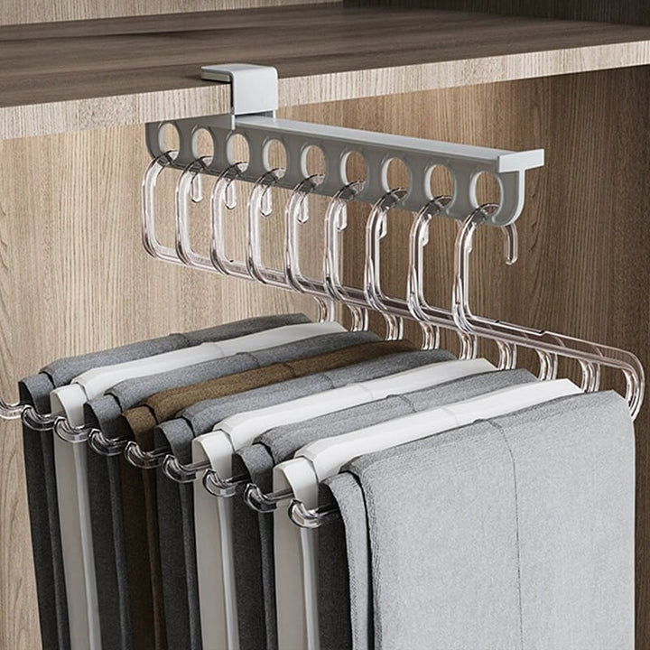 Praktische, ausziehbare Kleiderstange für einfache Organisation & Aufbewahrung von Kleidung im Schrank ohne Bohren.