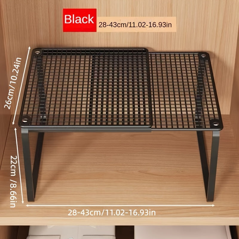 Kompakter, platzsparender Teleskop Regal-Einsatz als flexibles Ordnungssystem für Zuhause und Home-Office.