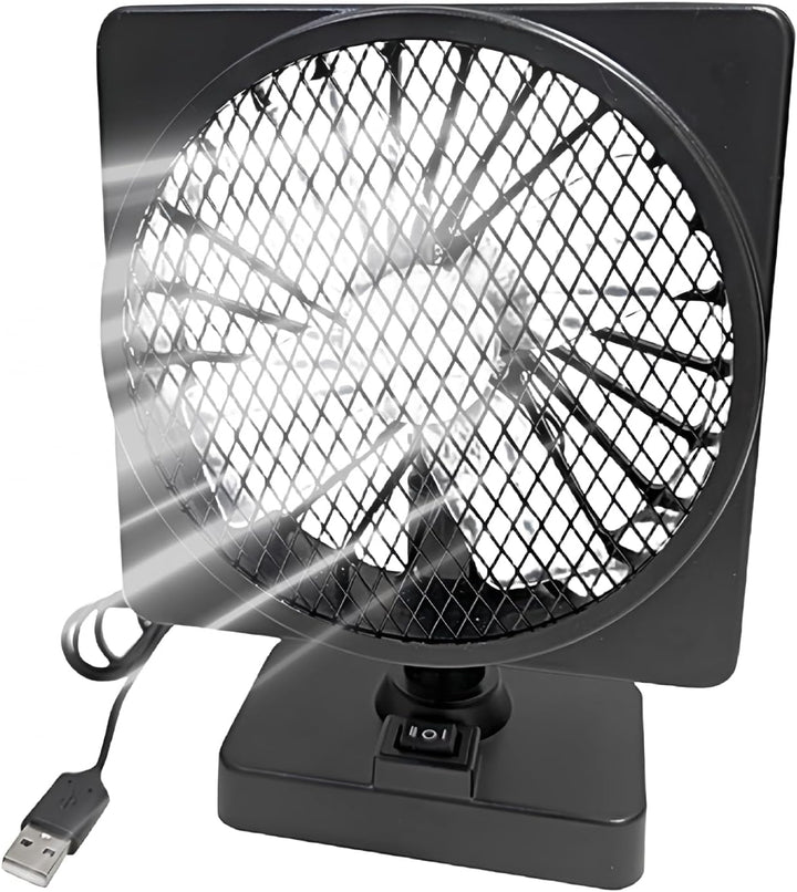 Praktischer Aurovent 12V USB Kühlventilator für Auto und LKW mit 360° Drehung für erfrischende Fahrt.