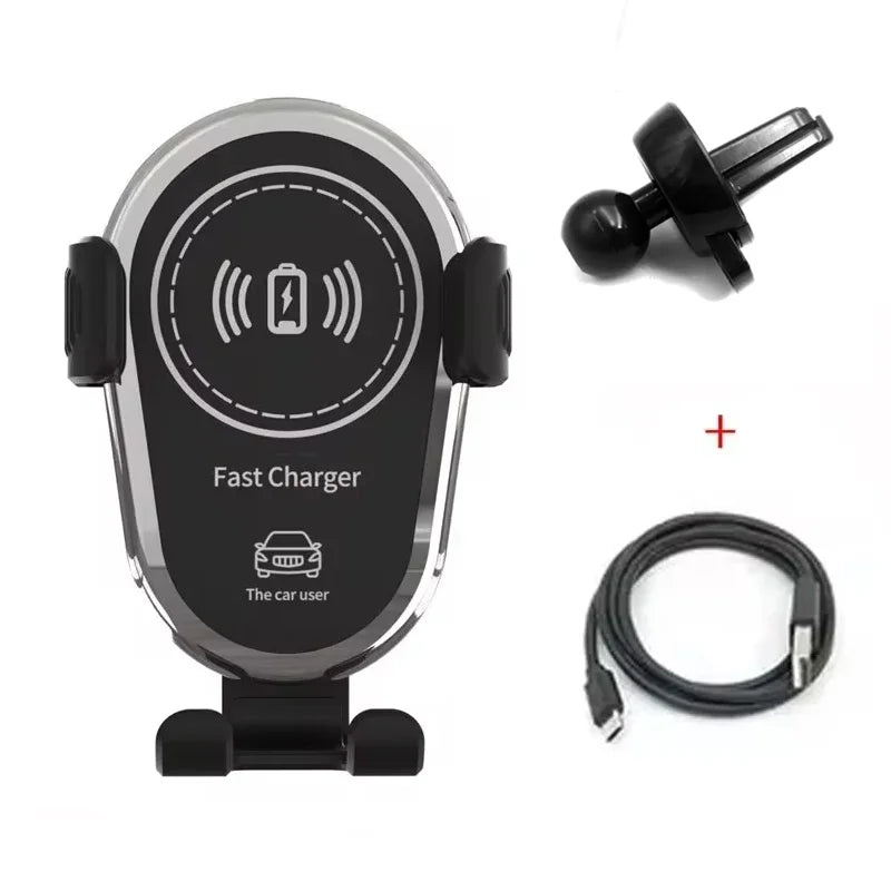 Auto Zubehör: 30W Qi Wireless Lade-Handyhalterung für Lüftungsschlitz. Kabelloses KFZ-Ladegerät.