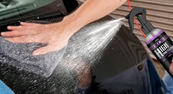 Auto Hochglanz Spray für schnelle Fahrzeugpflege: Reinigt, versiegelt und schützt Lack, Glas, Kunststoff.