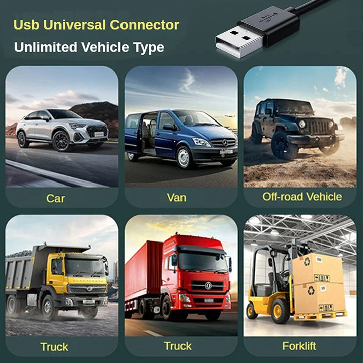 Leiser Auto-Kühlventilator für den Fond, mit USB. Verbessert Klima & Reisekomfort für Passagiere an heißen Tagen.