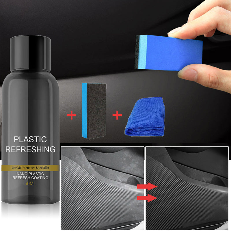 Auto Kunststoff-Auffrischer mit Nano-Schutz & UV-Blocker für langanhaltenden Glanz & Schutz von Fahrzeugkunststoffen.