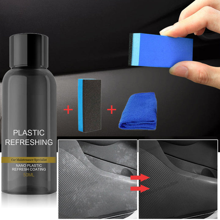 Auto Kunststoff-Auffrischer mit Nano-Schutz & UV-Blocker für langanhaltenden Glanz & Schutz von Fahrzeugkunststoffen.