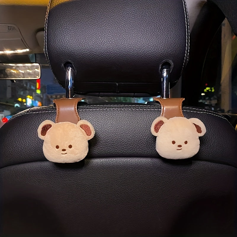 Einfach anzubringender Auto-Rücksitzhaken im Bärendesign, perfekt für schnellen Zugriff auf Ihre Utensilien.
