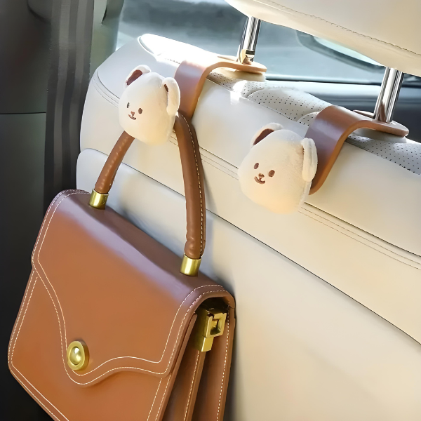 Süßer Bären-Autohaken, ein praktisches und lustiges Zubehör für Autofahrer mit Kindern, für mehr Ordnung.