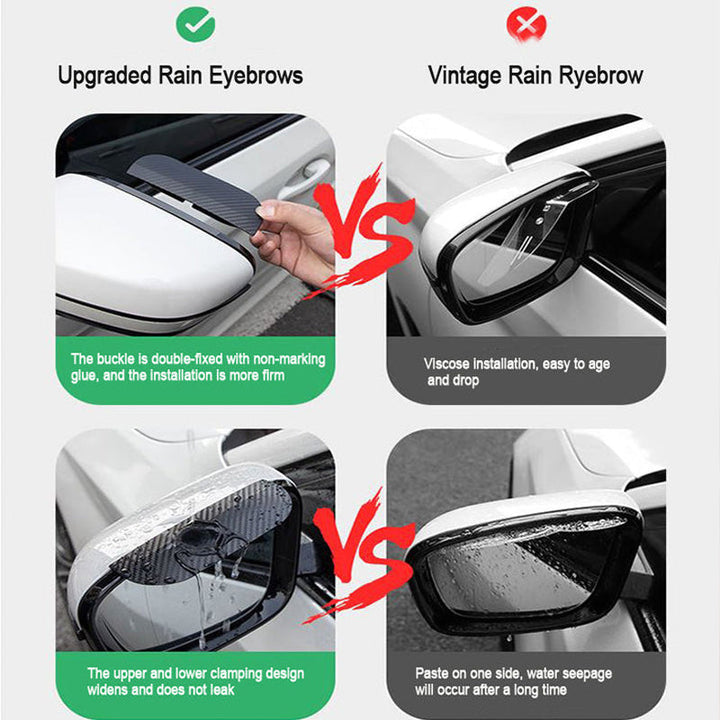 Regenschutzblenden verhindern Wassertropfen auf Auto-Rückspiegeln. Optimale Sicht & Sicherheit beim Fahren, universell.
