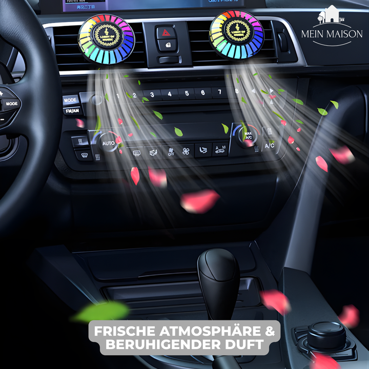 Musiksynchronisiertes Auto Zubehör: RGB Stimmungslicht & Duftdiffusor für einzigartiges Ambiente.