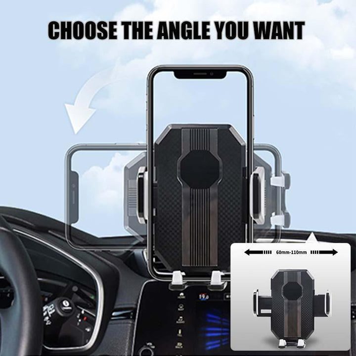 Universal Telefonhalter mit starker Saugleistung und 360° Drehung für sichere Einhandbedienung im Auto.