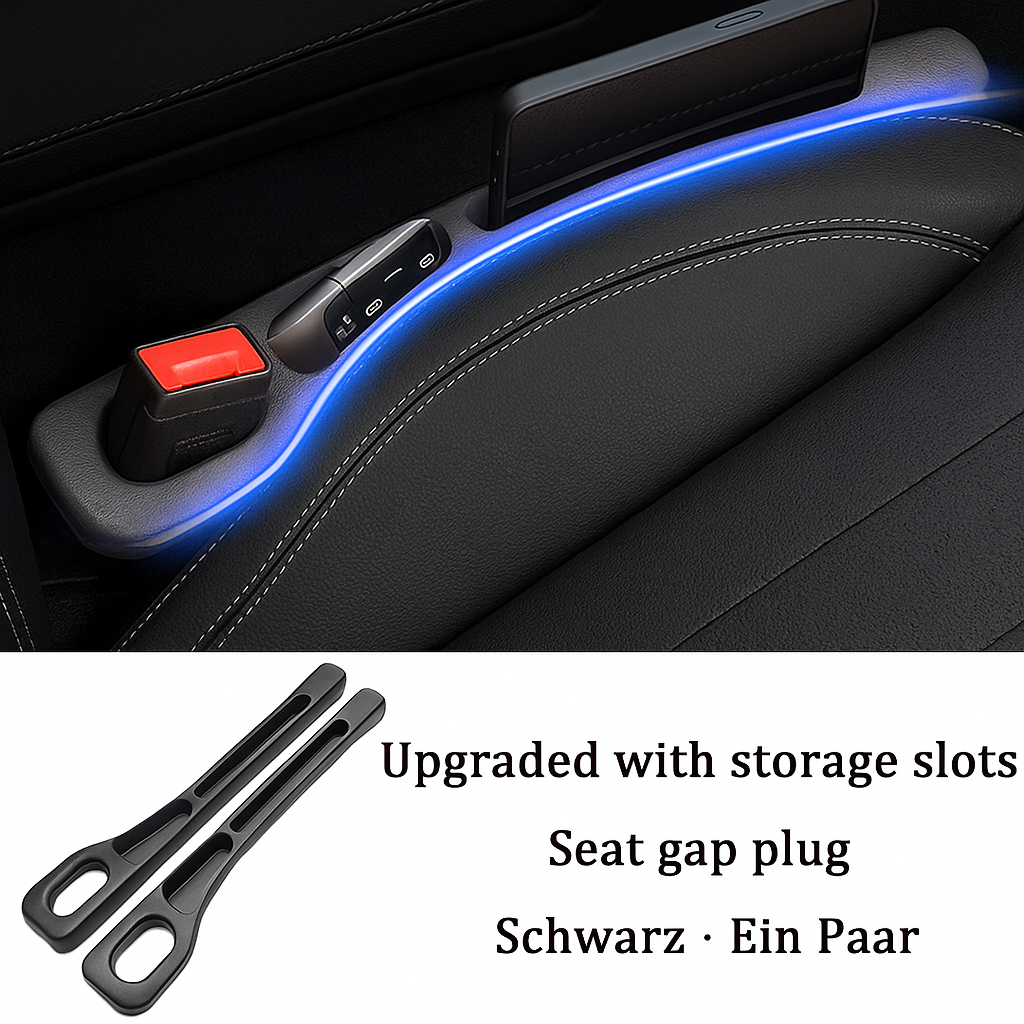AutoGapFix Organizer als Ablagefach für Handy, Schlüssel & Münzen. Bringt Ordnung in den Autositz-Spalt.
