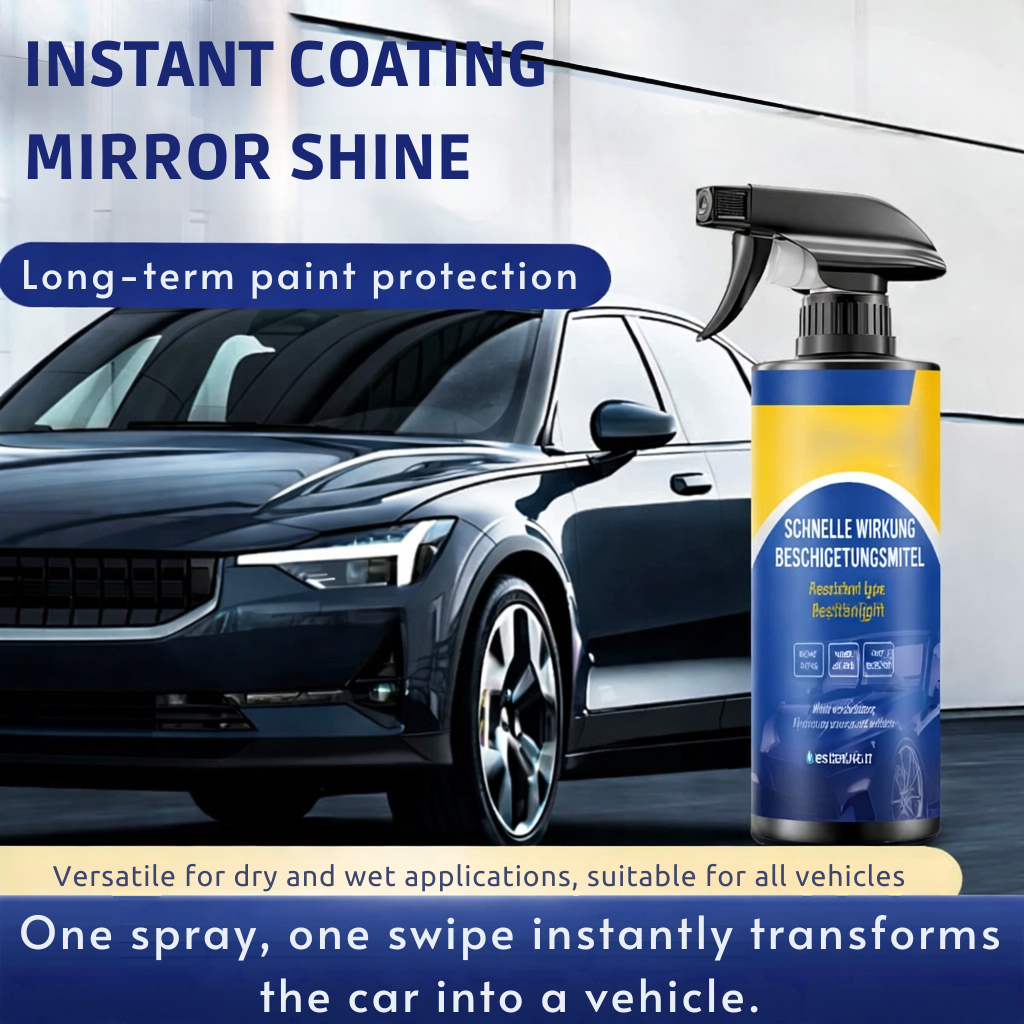 Autolackpflege 3-in-1 Spray für Spiegelglanz & Langzeit-Lackschutz. Schnellpolitur mit Nanotechnologie zur Fahrzeugpflege.