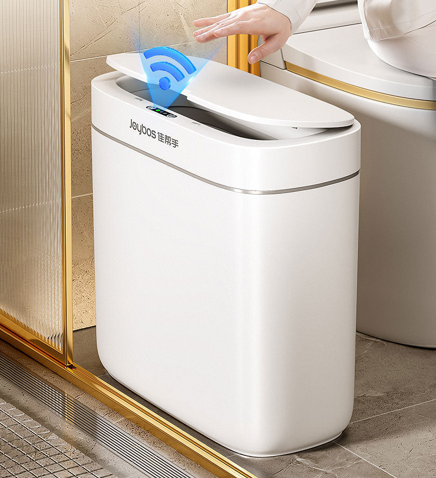 Hygienischer Sensor-Mülleimer (12L) mit automatischer Öffnung, schlank und wasserdicht für Büro.