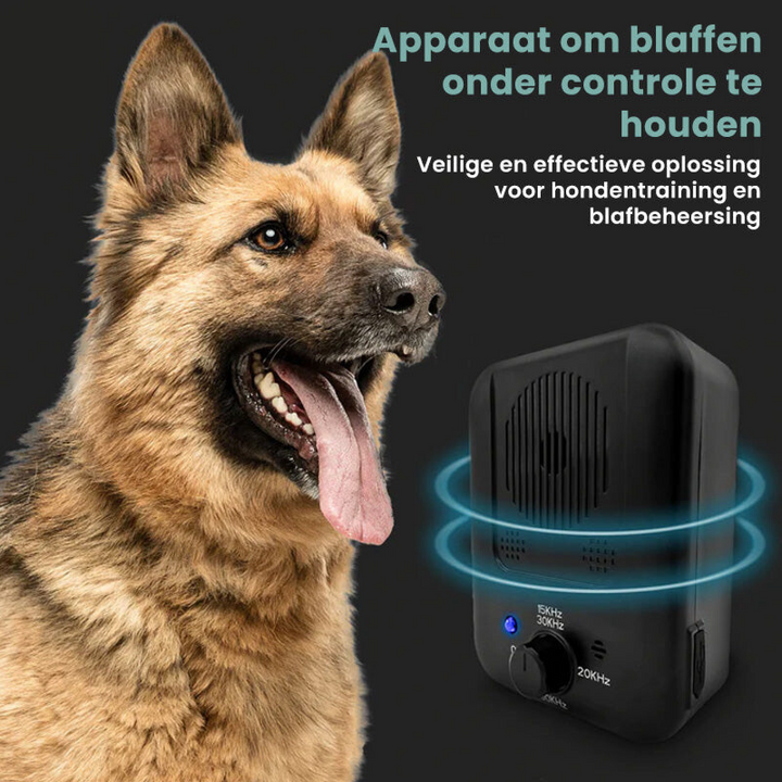 WoefBeheer Bellen-Stopper: Ultraschallgerät zur Bellkontrolle für Hunde, für einen ruhigeren & glücklicheren Hund.