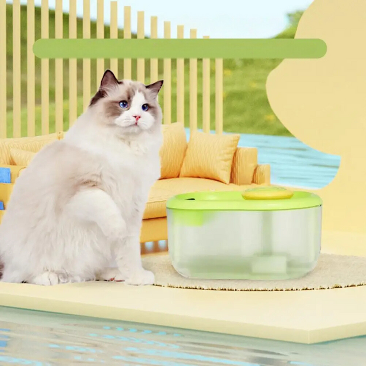 FunFlow Trinkbrunnen mit Wasserfilter für Katzen und Hunde. Fördert gesunde Trinkgewohnheiten bei Haustieren.
