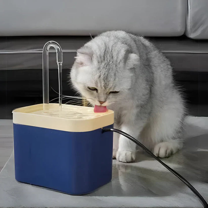 Automatischer Katzen-Trinkbrunnen mit Filter für sauberes, frisches Wasser. Leise Pumpe für entspannte Haustiere.