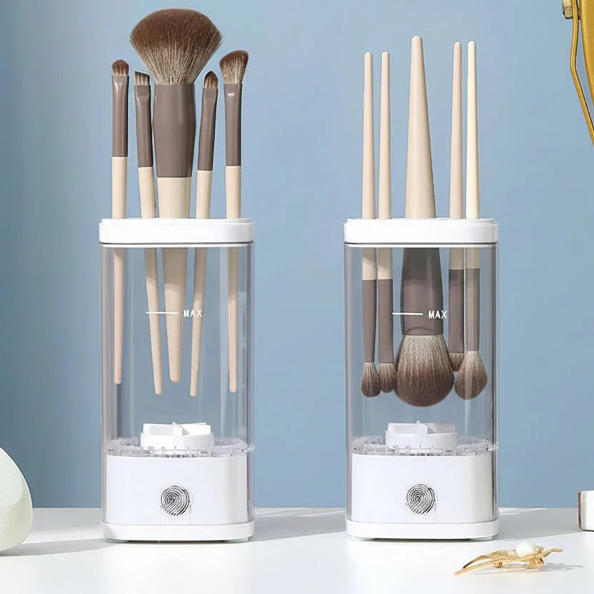 Elektrisches Pinselreinigungsgerät für hygienische Make-up Pinsel. Einfache und effiziente Tiefenreinigung.