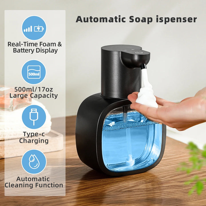 Automatischer Schaumseifenspender, berührungslos für maximale Hygiene in Bad, Küche & Smarthome.