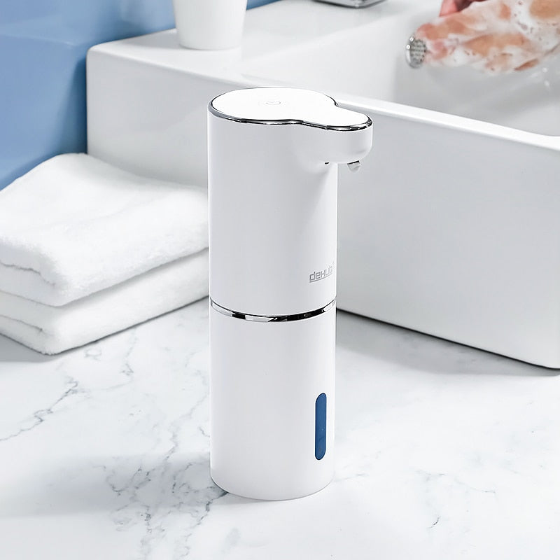Berührungsloser Schaumseifenspender mit Sensor, ideal für Sauberkeit und Hygiene im Haushalt.