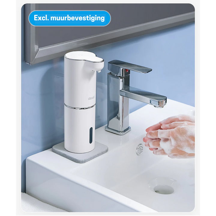 Wandmontierter Schaumseifenspender mit Bewegungssensor für bequeme, kontaktlose Hygiene.